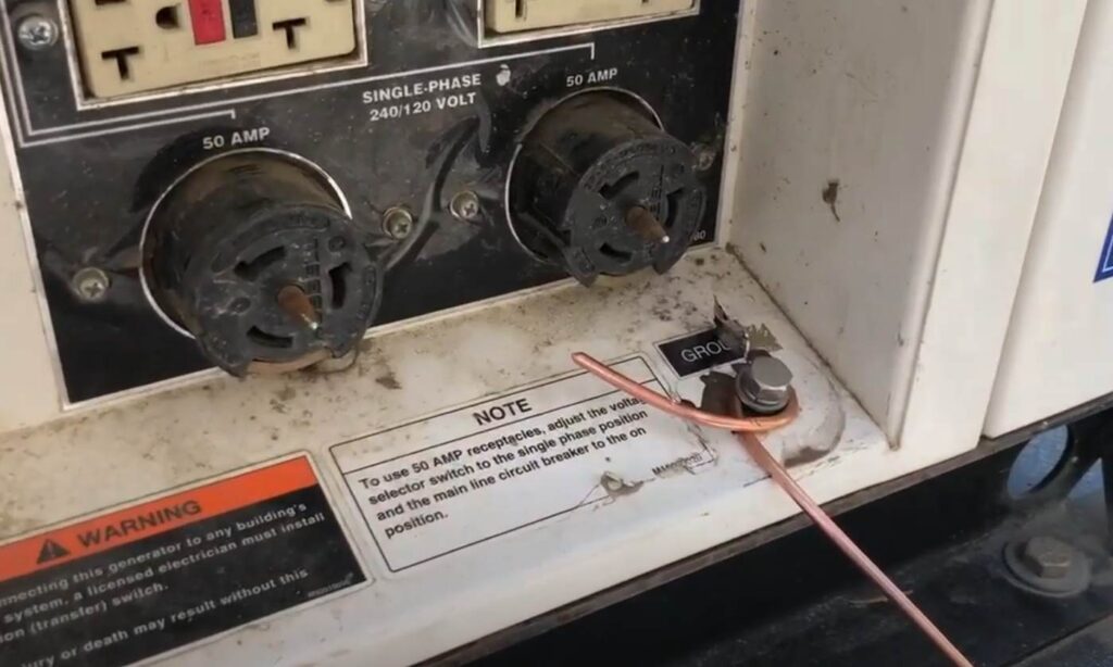 grounding a generator